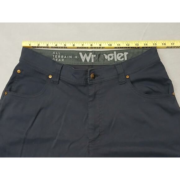 Wrangler All Terrain 34x34 Nylon Gray Zipper Pocket Straight Jeans/Pants - Picture 4 of 12